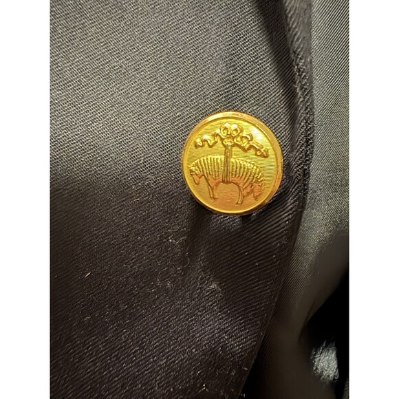 Brooks Brothers 346 Blazer Mens 42R Navy 3 Button Gold Crest Sport Coat Classic - Picture 6 of 12